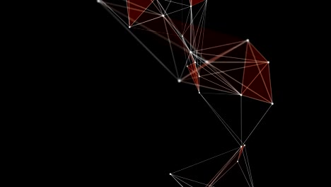 animación futurista del plexo con triángulos brillantes en cámara lenta, 4096x2304 bucle 4k