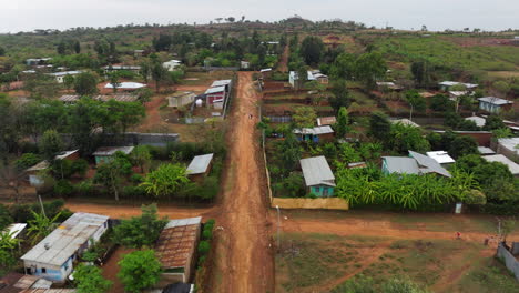 aerial view of key afer town in the omo valley, ethiopia