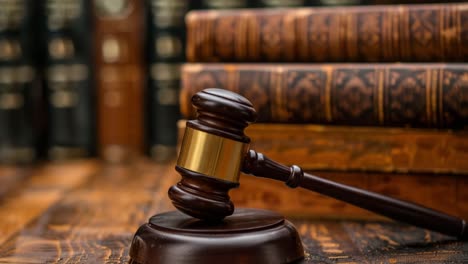 gavel and legal books