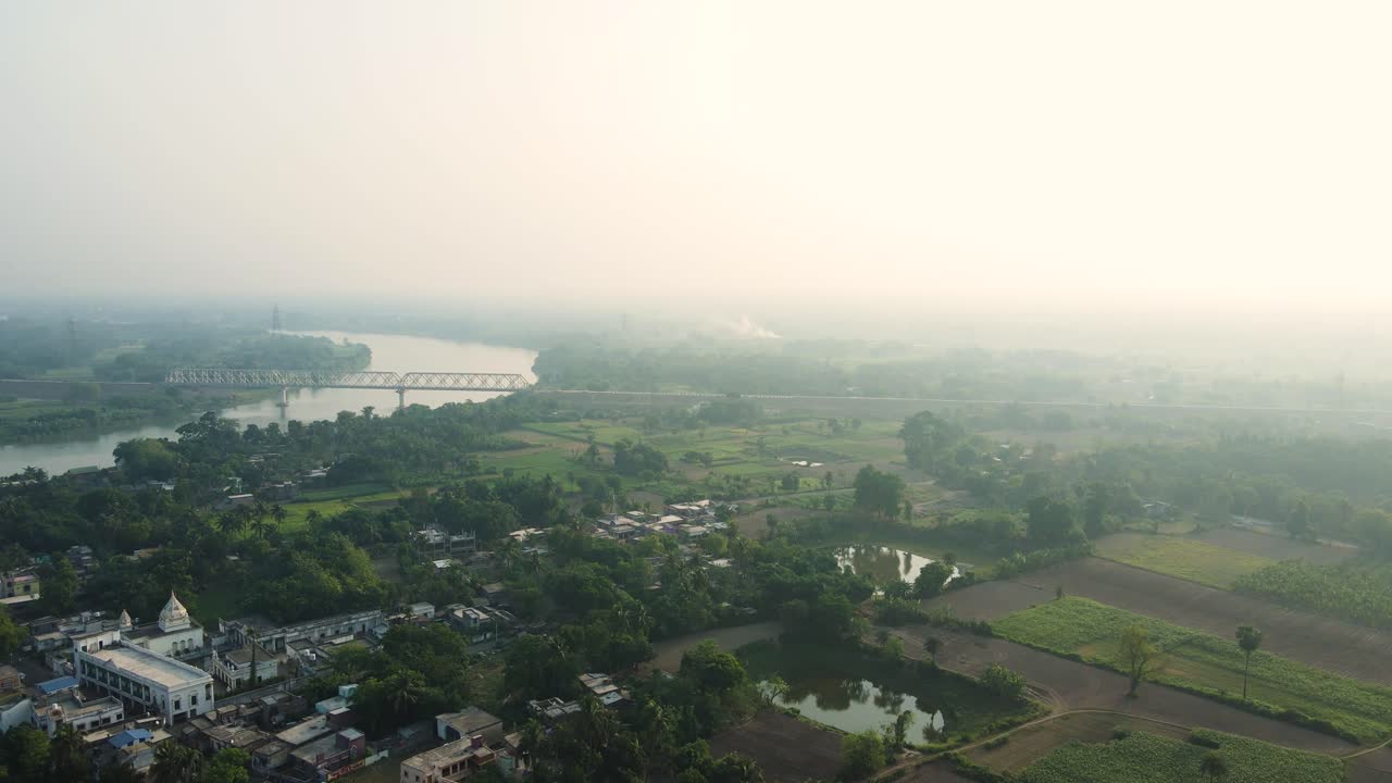 Stunning aerial view of Murshidabad, capturing its rich heritage and scenic beauty.