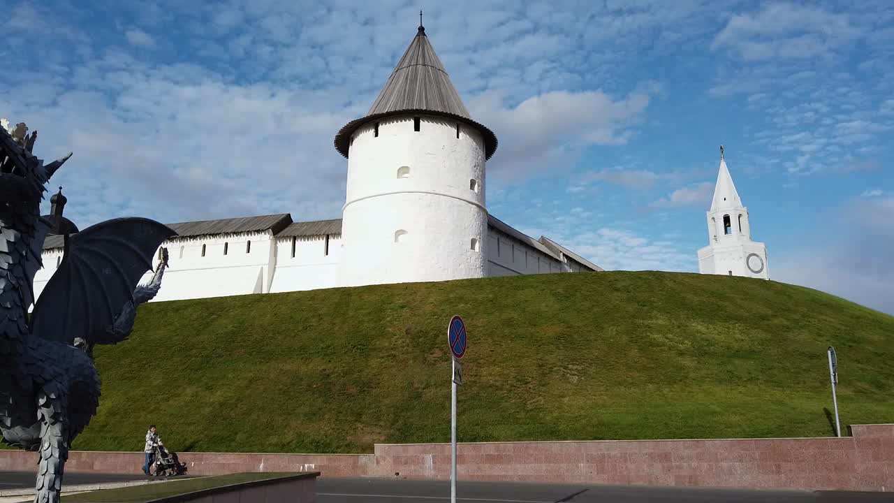 Monument Dragon Zilant in Kazan. Dragon Sculpture. Attraction of Kazan, Tatarstan, Russia