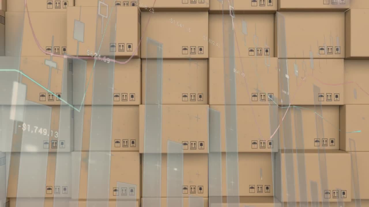 обработка статистических данных в сравнении со стопом доставных ящиков на складе