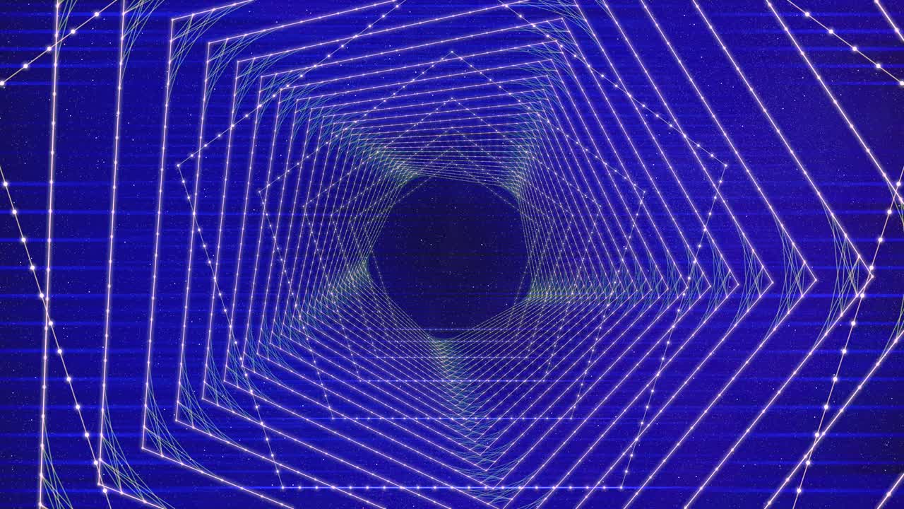 trayectorias blancas en el campo azul.