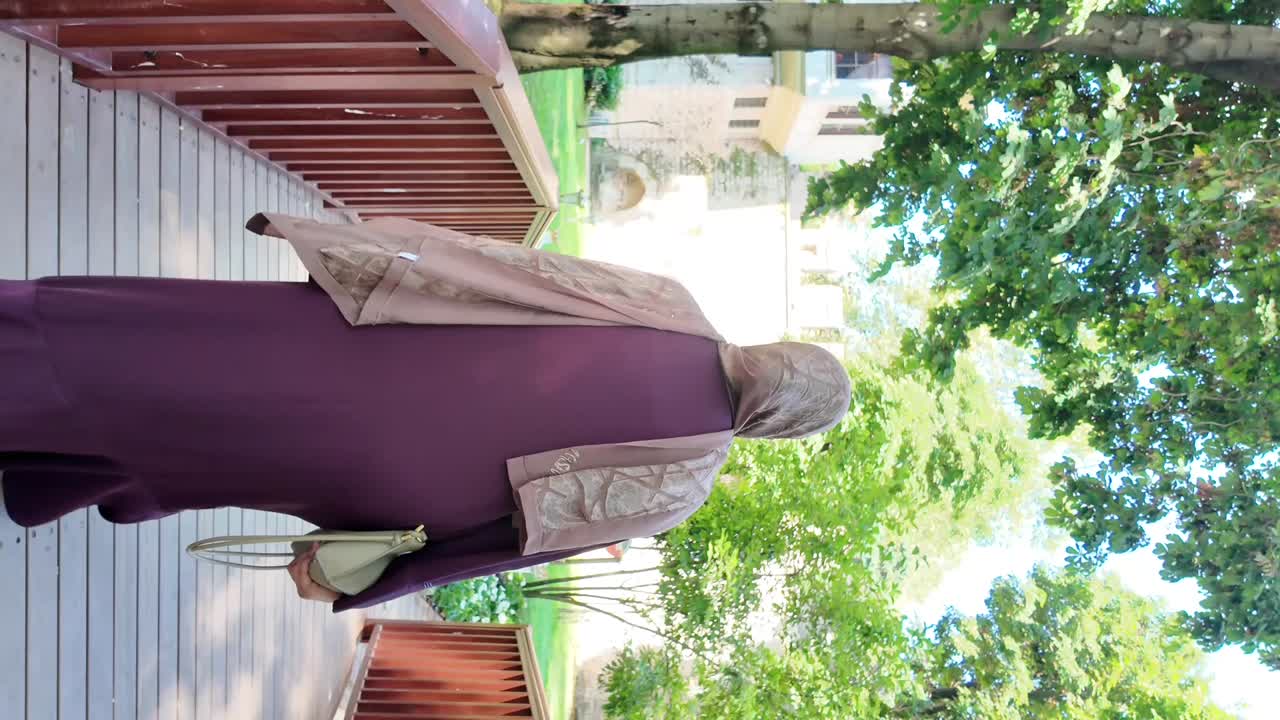 Outdoor garden with a person