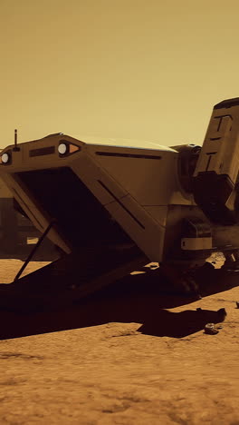 exploring the surface of mars with futuristic rovers and equipment