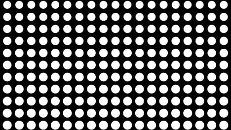 composición dinámica en blanco y negro con escala de puntos. animación de patrones retro y vintage