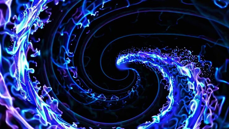 Abstract Blue and Purple Spiral Vortex