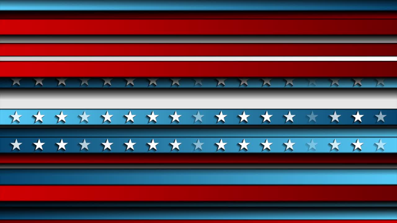 Corporate concept USA flag abstract video animation