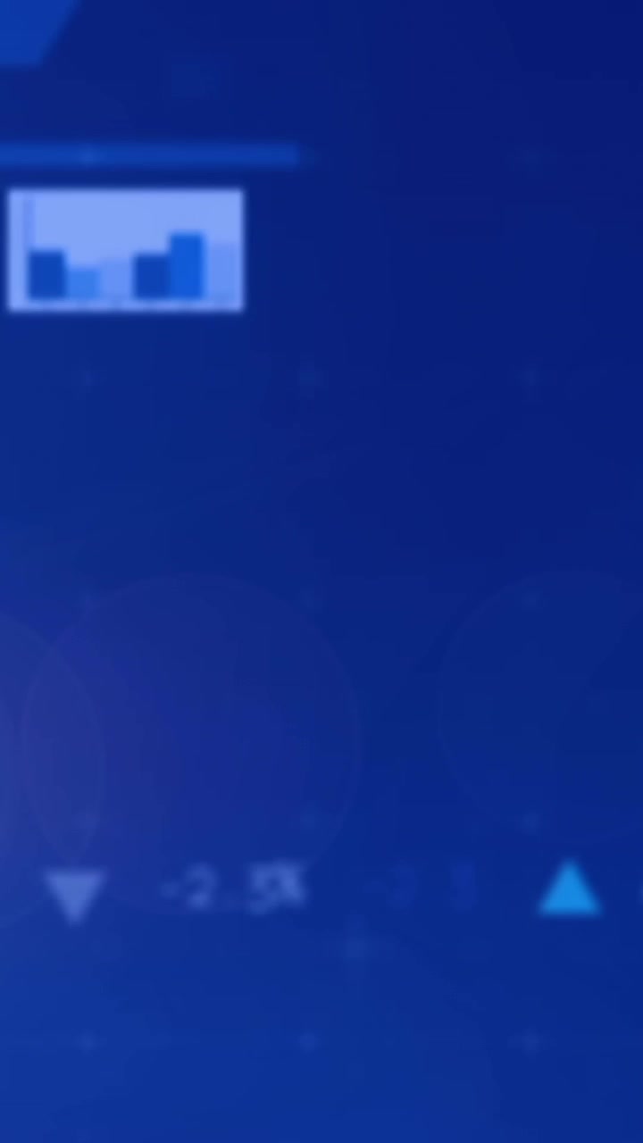 Animação de processamento de dados e formas em fundo azul