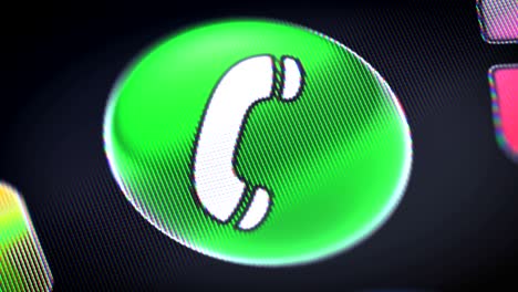 icono de llamada en la pantalla. bucle.