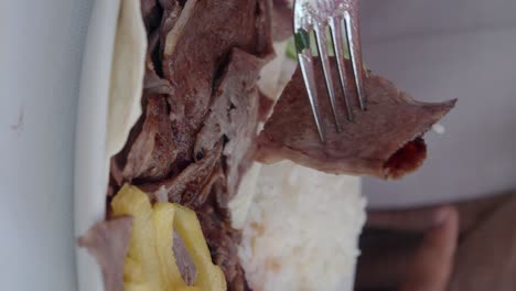 eating turkish doner