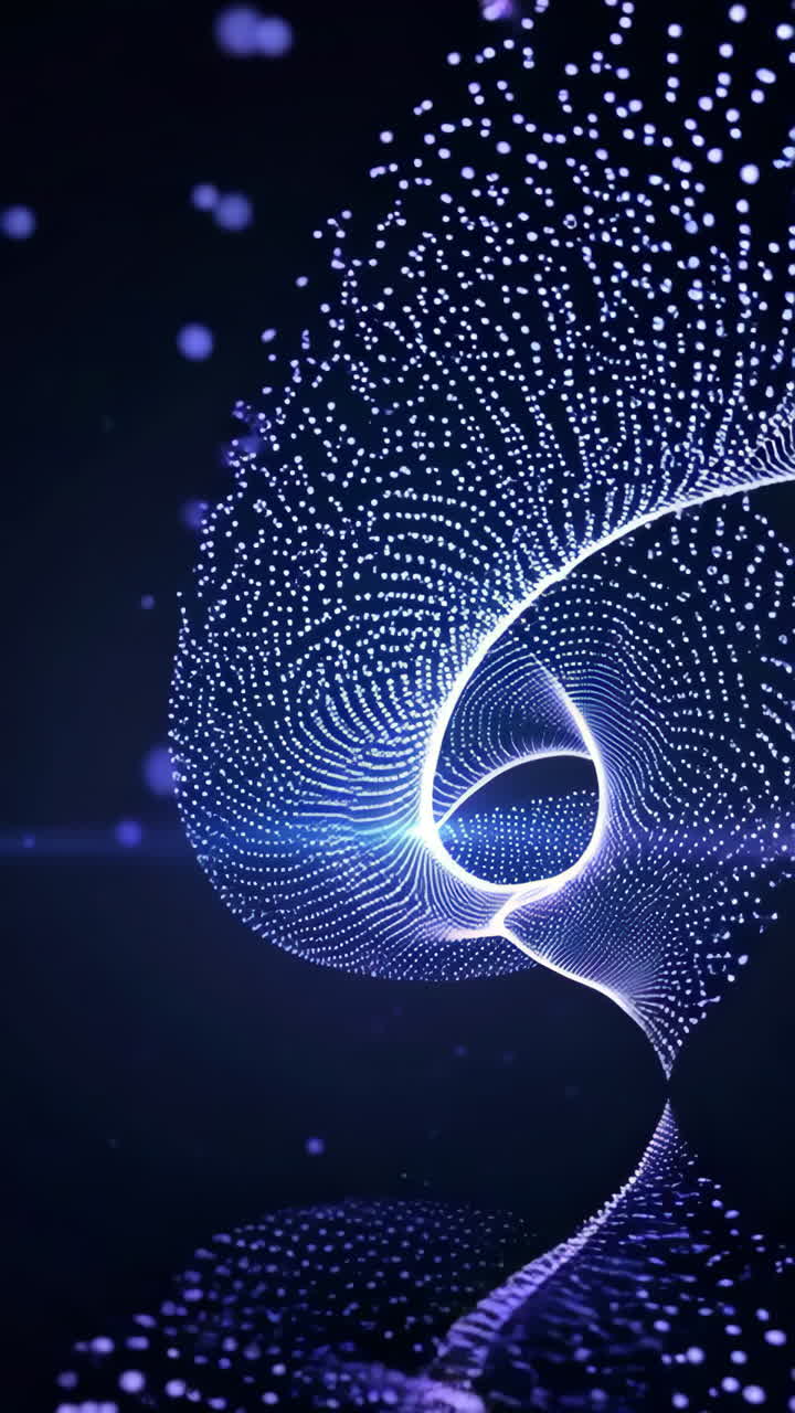 Abstract Digital Particle Waves with Light Effects