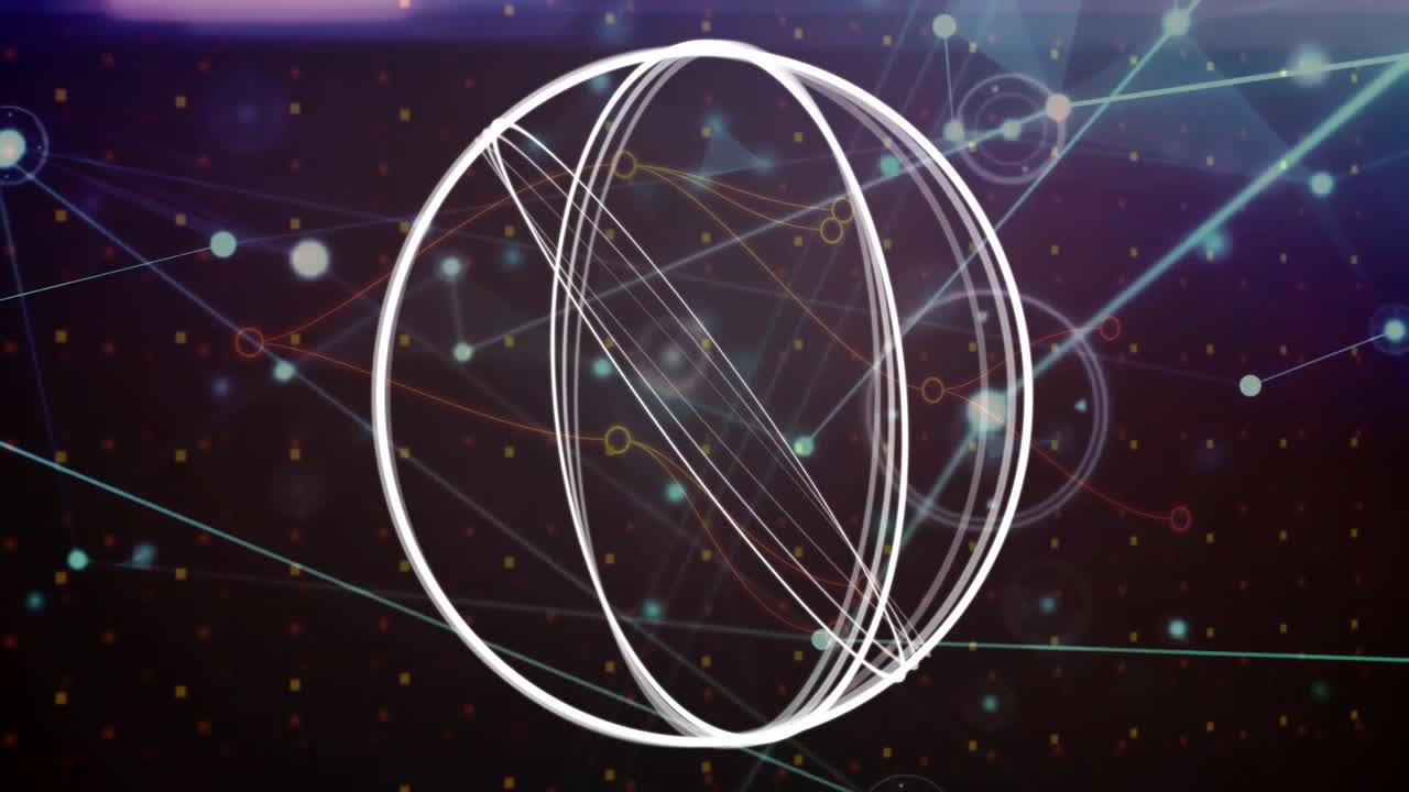 animación de la red de conexiones en todo el mundo