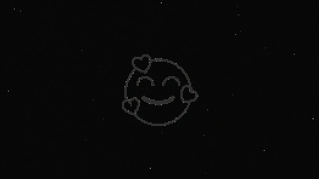 línea sonrisa hud símbolo holográfico en pantalla de televisión digital vieja animación de glitch de bucle sin costuras. corazones. retro dinámico y alegre. imágenes de video coloridas y vintage.