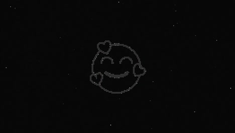 línea sonrisa hud símbolo holográfico en pantalla de televisión digital vieja animación de glitch de bucle sin costuras. corazones. retro dinámico y alegre. imágenes de video coloridas y vintage.