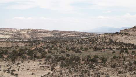 A-wide-panning-shot-of-the-Grand-Staircase-Escalante-National-Monument-in-Utah