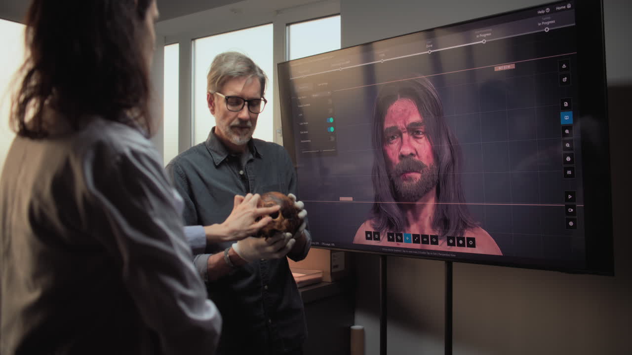 la reconstrucción de una cara prehistórica