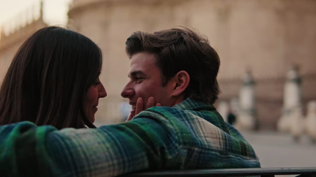 Couple in Love Kissing in Seville