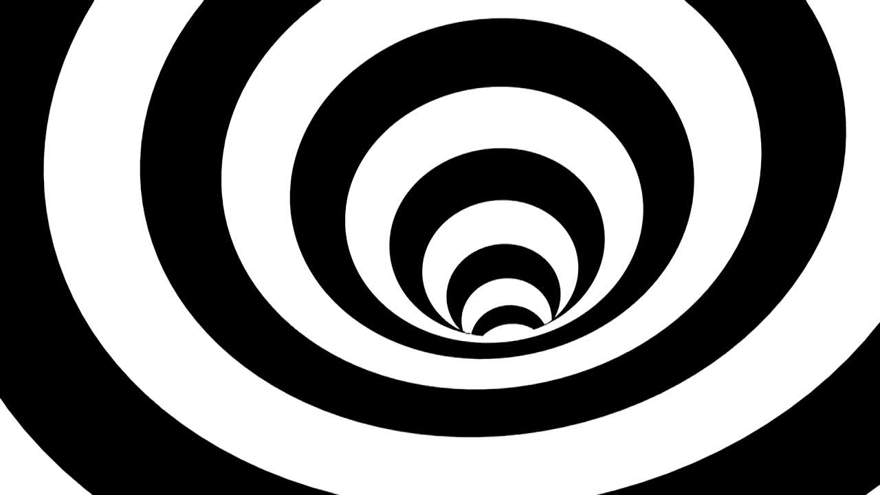 espiral hipnótica en blanco y negro.
