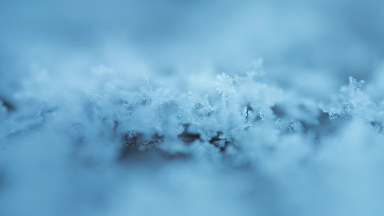 Snowflakes falling on the ground
