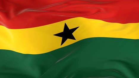 waving  looped flag as  background ghana