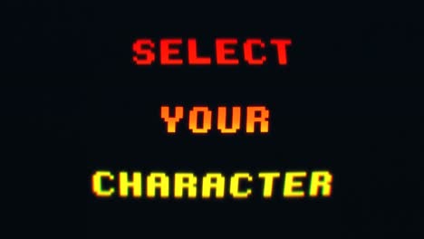 animation text message: select your character