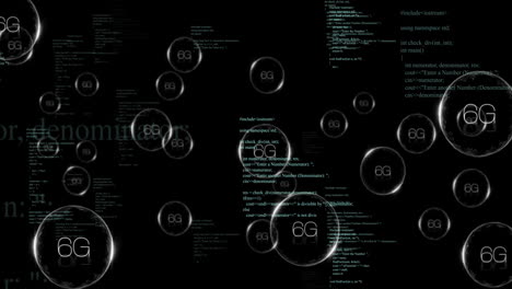 animación de textos de 6g sobre el procesamiento de datos