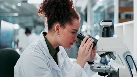 scientist using a microscope in a laboratory