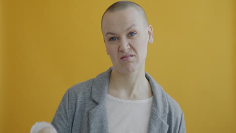 woman with angry expression
