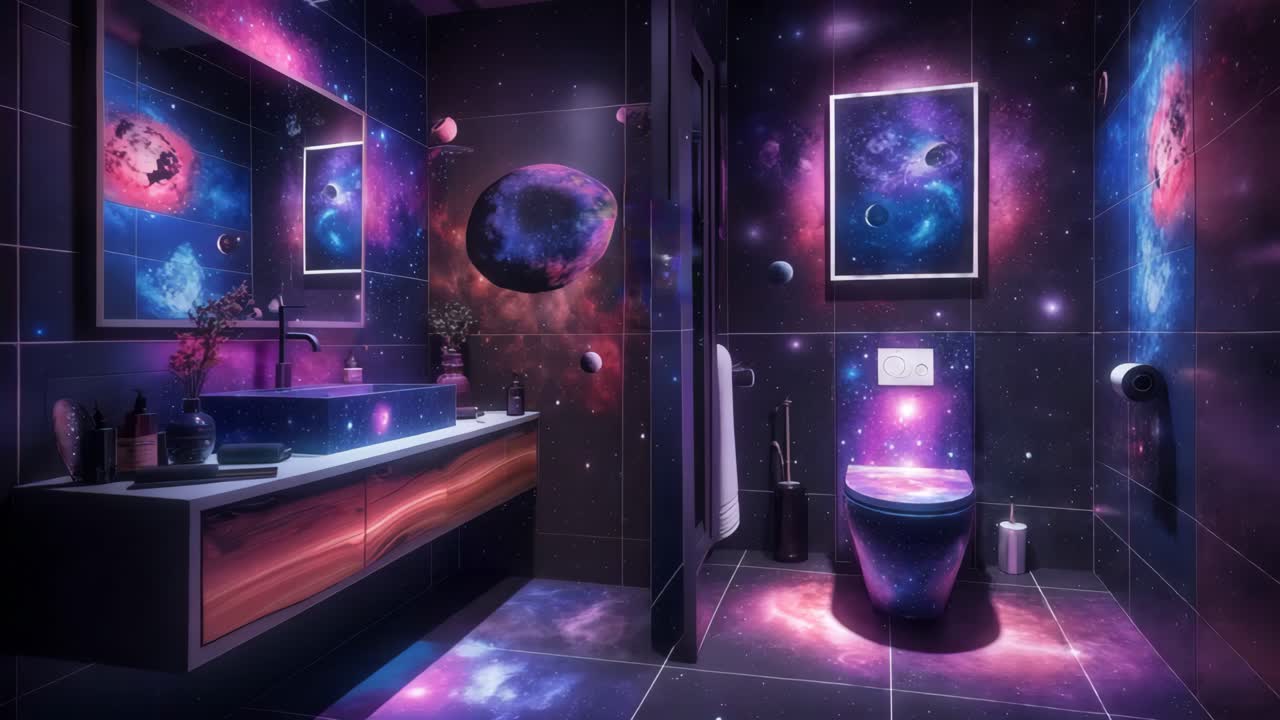 el baño futurista de la galaxia