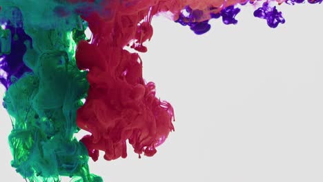 abstracto orgánico hipnótico tinta fractal pintura de colores se extiende en el agua