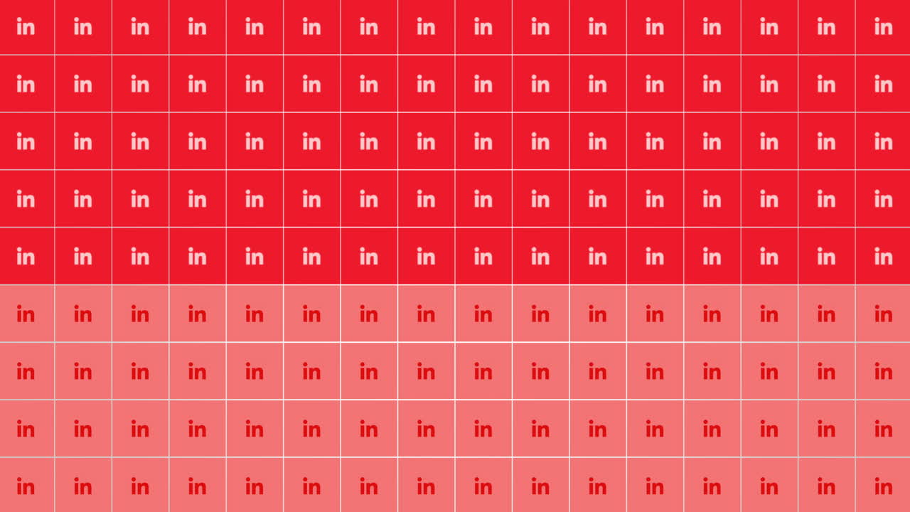 Social LinkedIn icons pattern on network background 3