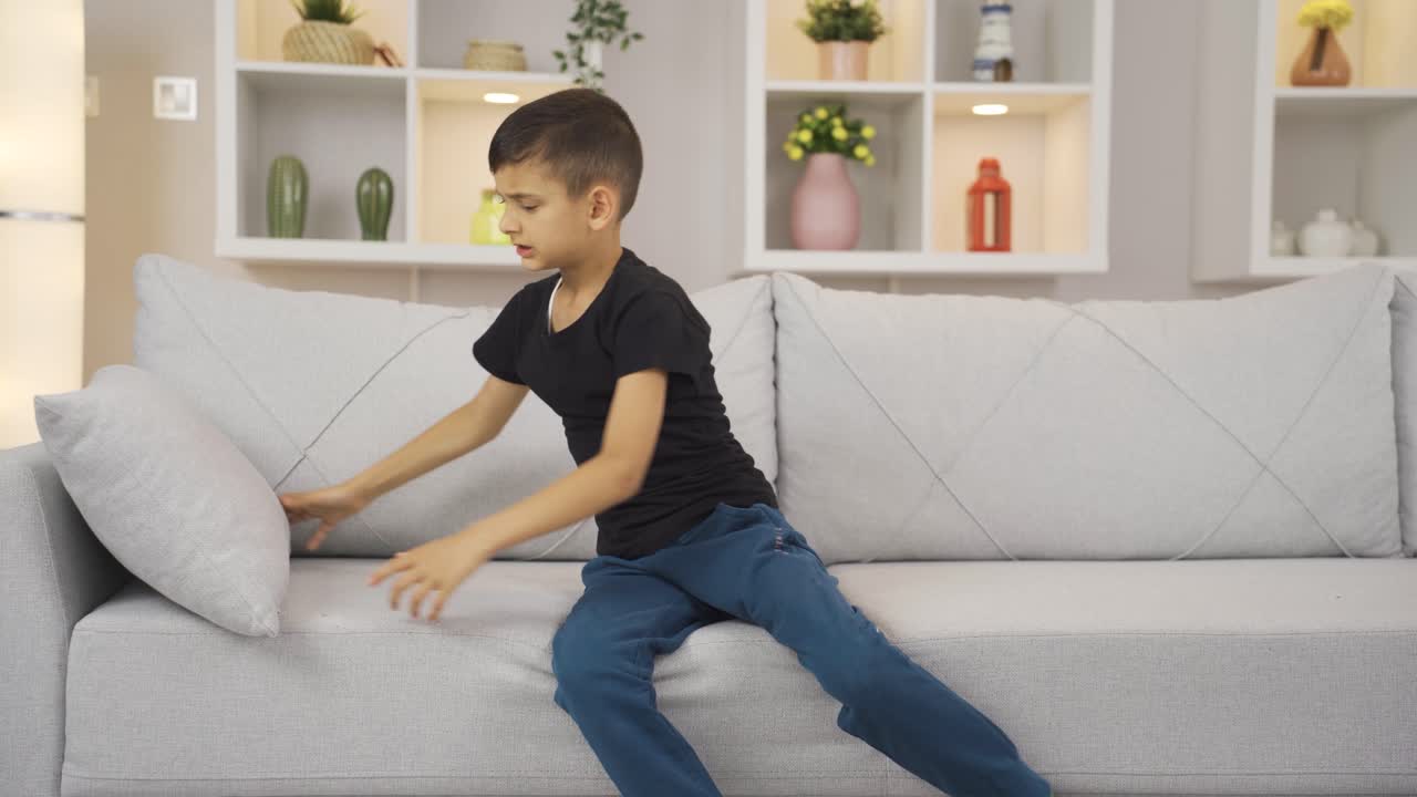 Boy having a nervous breakdown.