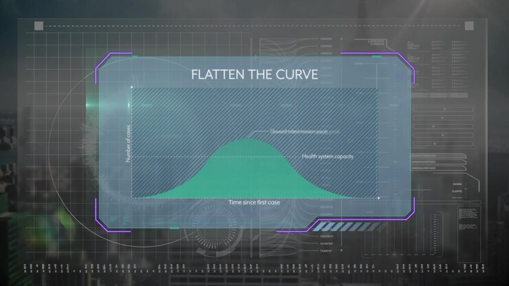 Animation of data processing over cityscape
