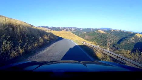 afternoon drive along the san jose foothills near the lick observatory as sunset approaches