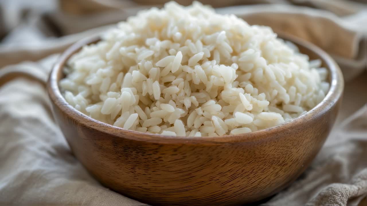 Bowl of Cooked White Rice