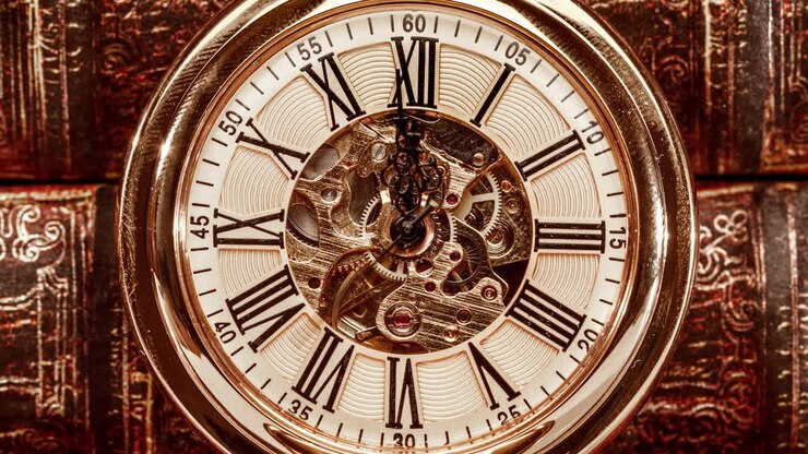 Close up on vintage clock