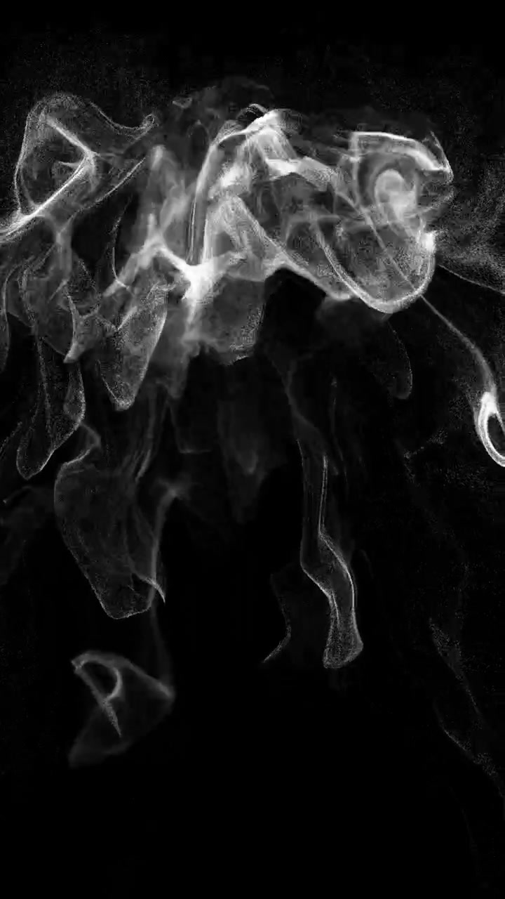 Animazione di transizione con particelle di fumo astratto