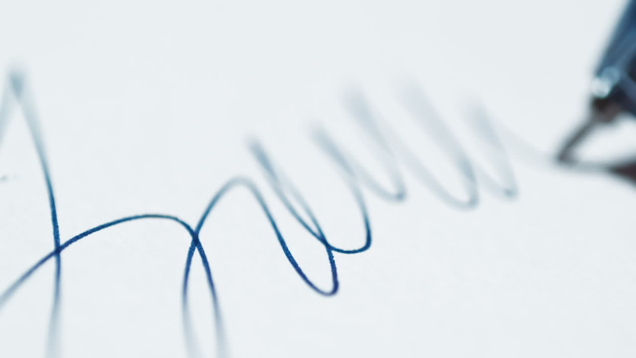 문서에 서명하려는 선택적 초점을 닫습니다.