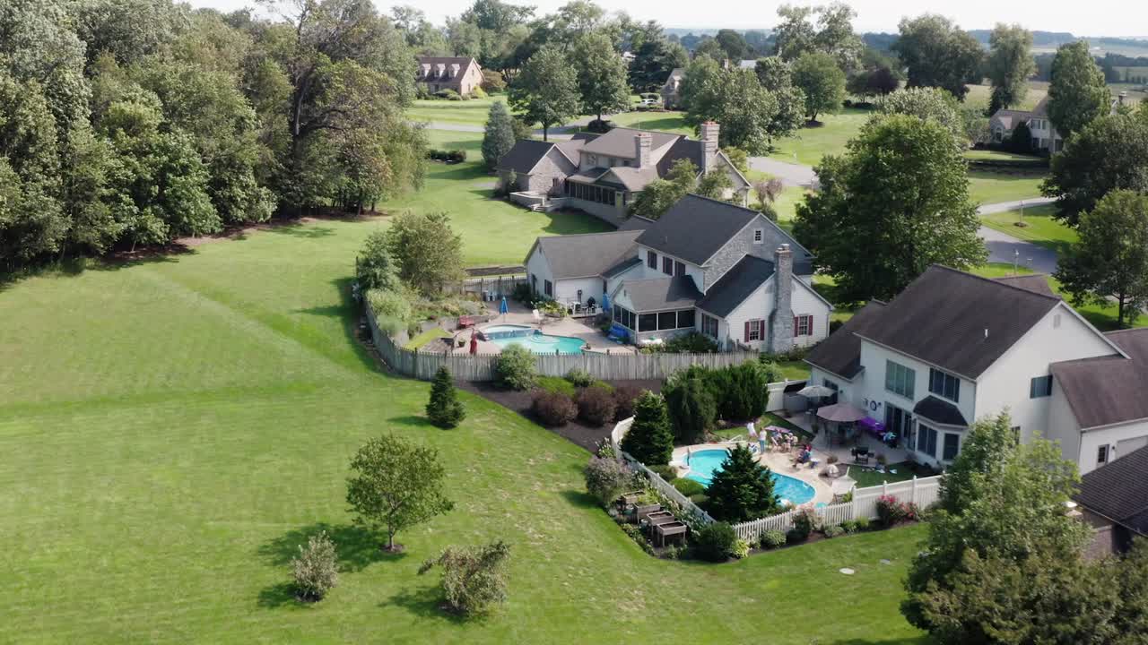Backyard with swimming pool