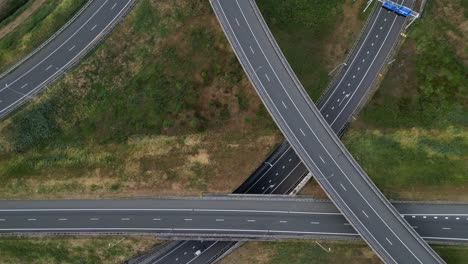 top-shot-of-areal-junction-a2-n2-highway-near-Veldhoven-in-the-netherlands