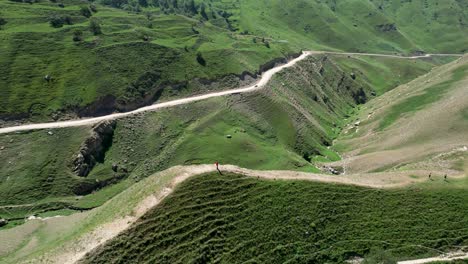 mountain road and valley scenery