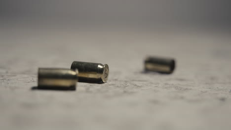 .45mm handgun shell casings on the floor