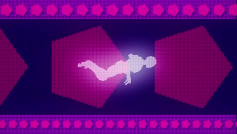 swimming abstract sport loop background