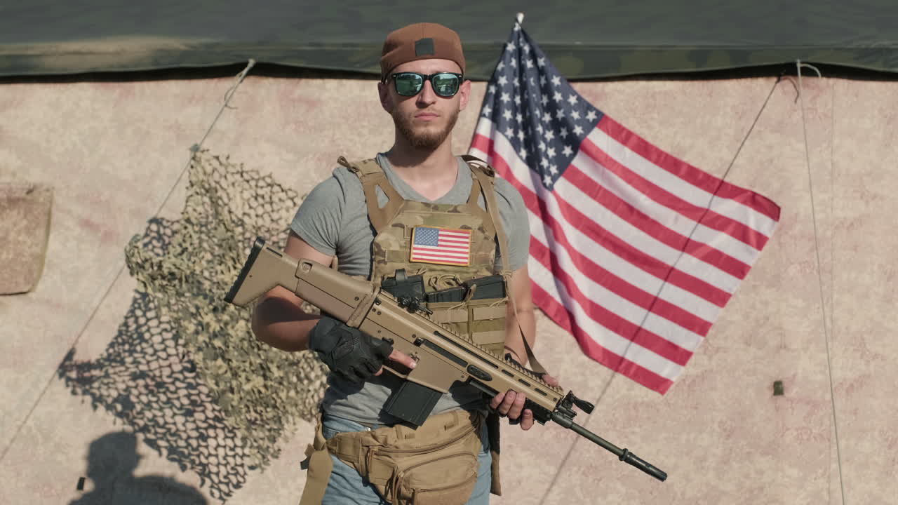 Portrait Of US Soldier