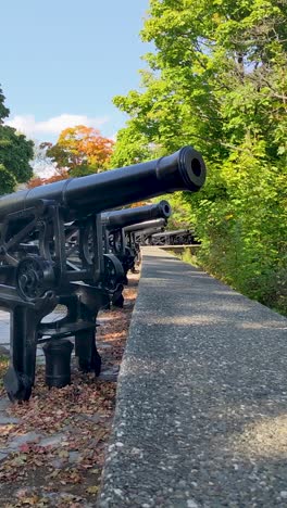 canons at montmorency park, quebec canada