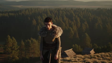 a warrior in a fantasy setting