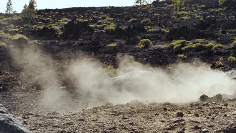 Static-slow-motion-shot-of-rock-crashing-and-exploding-into-pieces