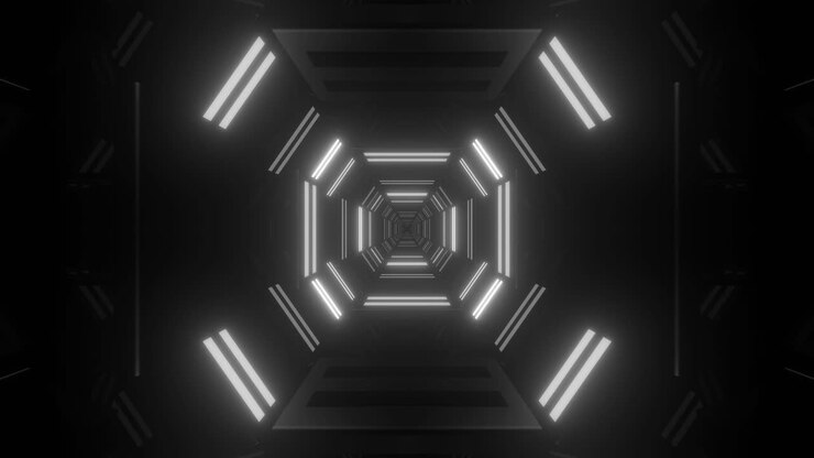 el túnel de neón futurista