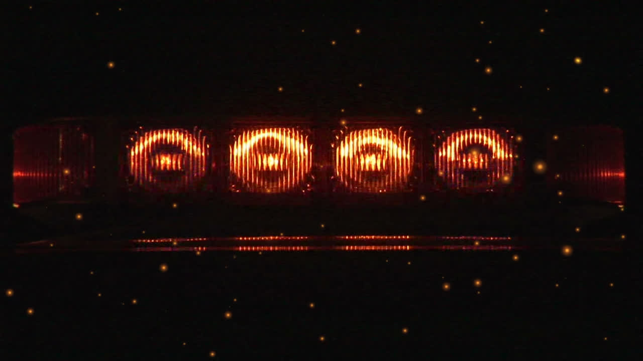 검은 바탕에 있는 경고 불빛의 애니메이션